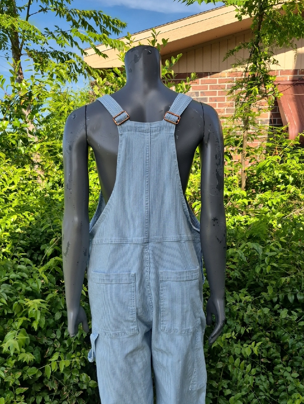 Universal Thread (Vietnam) Women's Railroad Striped Overalls/Metal Accents - Picture 11 of 16